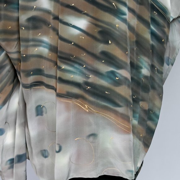 247. VINTAGE Aliki Yamani Creations Silk Kaftan OS - Picture 7 of 10